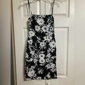 Strapless Floral Mini Dress